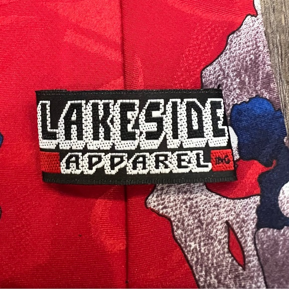 Lakeside Apparel 90s Vintage All That Jazz red novelty mens tie character 4x56.5 - Picture 8 of 9